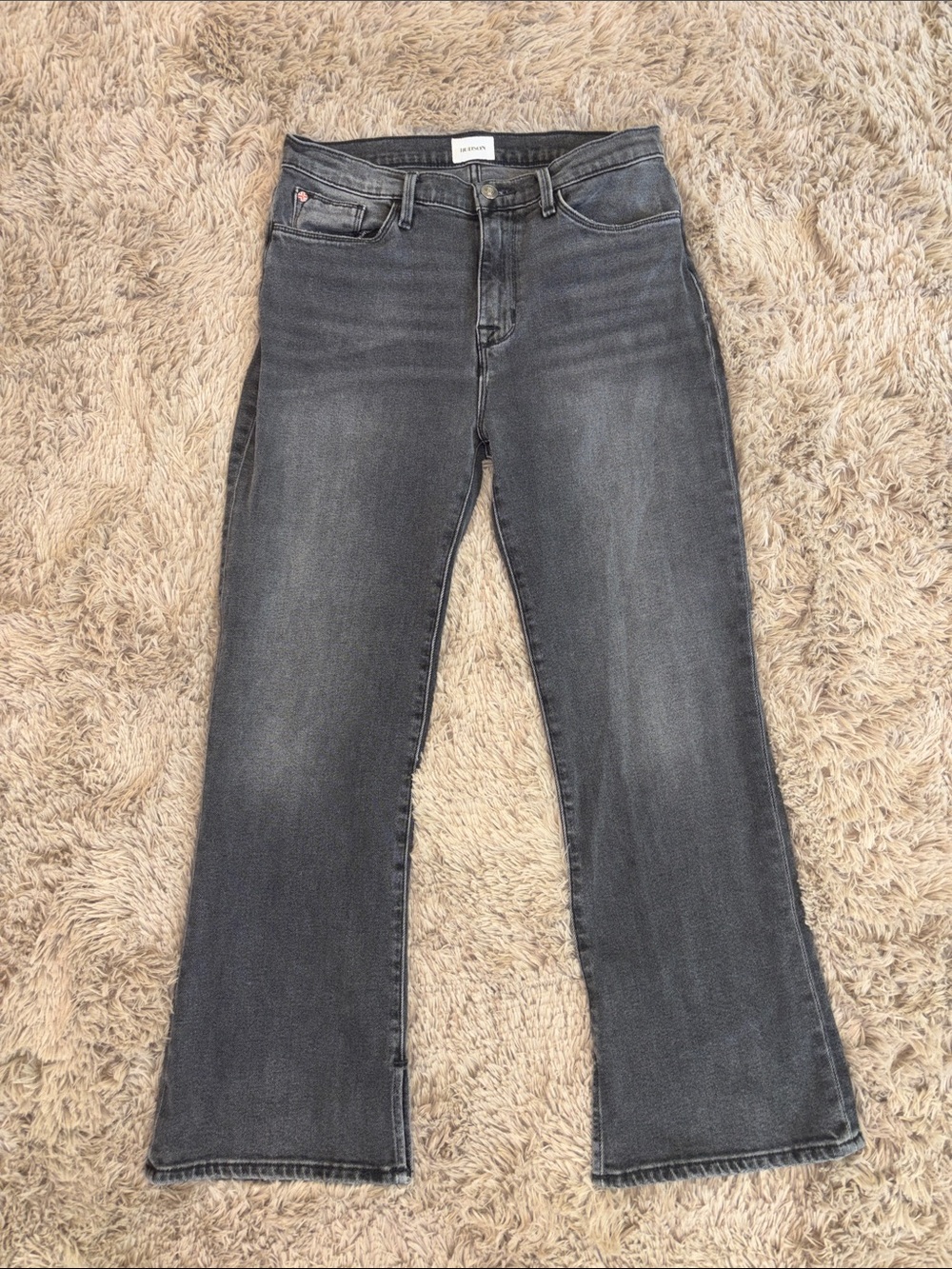 HUDSON BLAIR HIGH-RISE BOOTCUT CROP DENIM JEANS Size 29